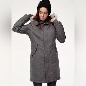 TNA Aritzia Avoriaz Parka Coat Grey Small